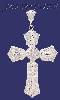 Sterling Silver Big CZ DC Cross Charm Pendant Sterling Silver Big CZ DC Cross Charm Pendant