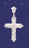 Sterling Silver Big CZ DC Cross Charm Pendant Sterling Silver Big CZ DC Cross Charm Pendant