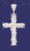 Sterling Silver Big CZ DC Cross Charm Pendant Sterling Silver Big CZ DC Cross Charm Pendant