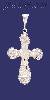 Sterling Silver Big CZ DC Cross Charm Pendant Sterling Silver Big CZ DC Cross Charm Pendant