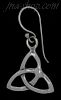 Sterling Silver CELTIC TRINITY KNOT FRENCH WIRE HOOK EARRINGS