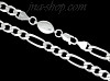 Sterling Silver 24" Figaro Chain 7mm