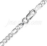 Sterling Silver 24" Figaro Chain 3mm