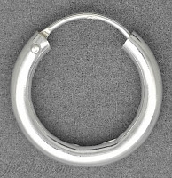 Sterling Silver 20mm Endless Hoop Earrings 3mm tubing