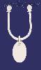 Sterling Silver U-shaped w/Engravable Oval Tag Key Chain