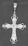 Sterling Silver DC Cross Charm Pendant