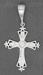 Sterling Silver DC Cross Charm Pendant Sterling Silver DC Cross Charm Pendant