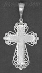 Sterling Silver DC Cross Charm Pendant Sterling Silver DC Cross Charm Pendant