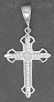 Sterling Silver DC Cross Charm Pendant