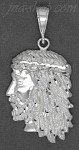 Sterling Silver DC Jesus Christ Face Charm Pendant