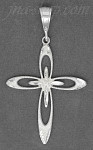 Sterling Silver DC Cross Charm Pendant