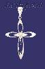 Sterling Silver DC Cross Charm Pendant Sterling Silver DC Cross Charm Pendant