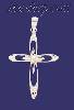 Sterling Silver DC Cross Charm Pendant Sterling Silver DC Cross Charm Pendant