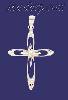 Sterling Silver DC Cross Charm Pendant