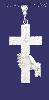 Sterling Silver DC Big Hand Holding Cross Charm Pendant Sterling Silver DC Big Hand Holding Cross Charm Pendant