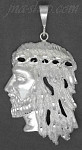 Sterling Silver DC Big Jesus Christ Face Charm Pendant Sterling Silver DC Big Jesus Christ Face Charm Pendant