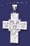 Sterling Silver DC Big Cross w/Faces Charm Pendant Sterling Silver DC Big Cross w/Faces Charm Pendant