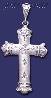 Sterling Silver DC Big Cross Charm Pendant Sterling Silver DC Big Cross Charm Pendant