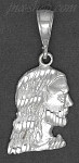 Sterling Silver DC Jesus Christ Face Charm Pendant