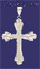 Sterling Silver DC Big Cross Charm Pendant Sterling Silver DC Big Cross Charm Pendant