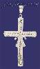 Sterling Silver DC Big Cross Charm Pendant Sterling Silver DC Big Cross Charm Pendant