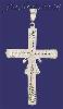 Sterling Silver DC Big Cross Charm Pendant