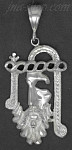 Sterling Silver DC Big Jesus Christ Face Charm Pendant