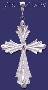 Sterling Silver DC Big Cross Charm Pendant Sterling Silver DC Big Cross Charm Pendant