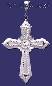 Sterling Silver DC Big Cross Charm Pendant Sterling Silver DC Big Cross Charm Pendant