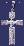 Sterling Silver DC Cross Charm Pendant