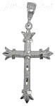 Sterling Silver DC Cross Charm Pendant