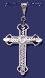 Sterling Silver DC Cross Charm Pendant