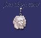 Sterling Silver DC Lion Head Charm Pendant