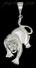 Sterling Silver DC Big Tiger Charm Pendant Sterling Silver DC Big Tiger Charm Pendant