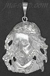 Sterling Silver DC Big Jesus Christ Face Charm Pendant