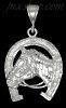 Sterling Silver Diamond-cut Horse Head Horseshoe Pendant Sterling Silver Diamond-cut Horse Head Horseshoe Pendant