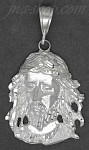 Sterling Silver DC Jesus Christ Face Charm Pendant