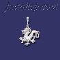 Sterling Silver DC Dragon Charm Pendant