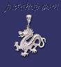 Sterling Silver DC Big Dragon Charm Pendant