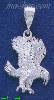 Sterling Silver DC Striking Eagle Charm Pendant Sterling Silver DC Striking Eagle Charm Pendant