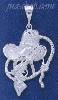 Sterling Silver DC Big Cowboy Hat Lasso Revolver & Horseshoe Cha Sterling Silver DC Big Cowboy Hat Lasso Revolver & Horseshoe Cha