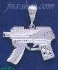 Sterling Silver DC UZI Intratec 9? Assault Weapon Charm Pendant