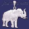 Sterling Silver DC Big Elephant Charm Pendant