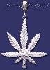 Sterling Silver DC Big Marijuana Pot Leaf Charm Pendant