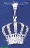 Sterling Silver DC Big Crown Charm Pendant