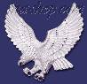 Sterling Silver DC Big Striking Eagle Charm Pendant