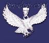 Sterling Silver DC Big Striking Eagle Charm Pendant