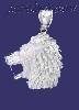 Sterling Silver DC Lion Head Charm Pendant Sterling Silver DC Lion Head Charm Pendant