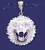 Sterling Silver DC Big Lion Head Charm Pendant Sterling Silver DC Big Lion Head Charm Pendant