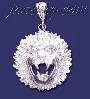 Sterling Silver DC Big Lion Head Charm Pendant